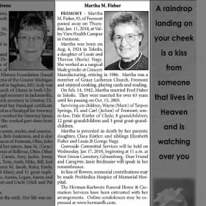 Jeremy's grandmother obituary 